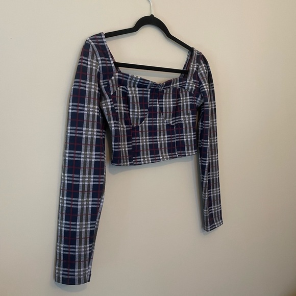 Free People "Modern Love" Long Sleeve Crop Top - Size 6 - Picture 3 of 7